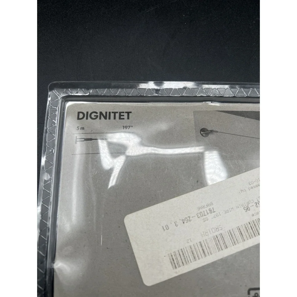 Ikea Dignitet Curtain Wire Rod‎ Set Stainless Steel - Part 600.752.95 5m/197